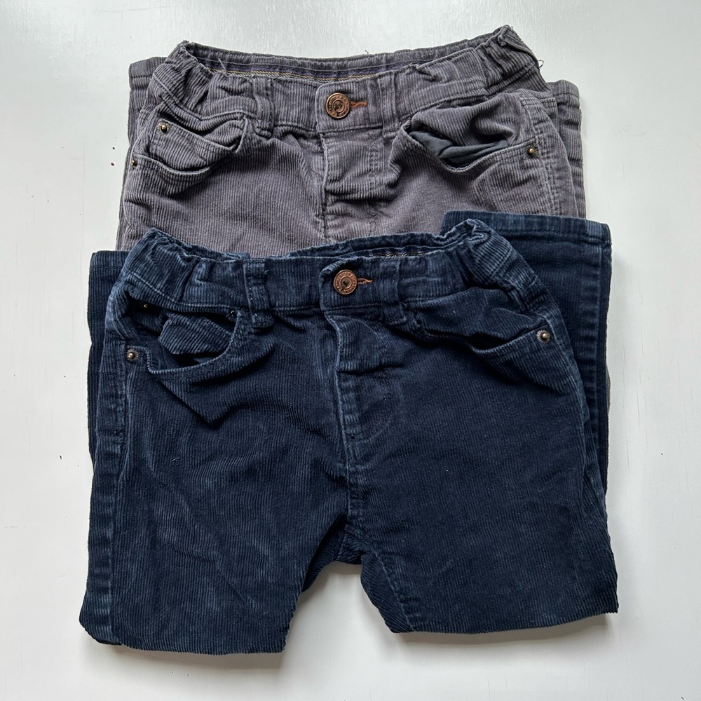 2 pairs Zara corduroy jeans 2-3 years, excellent condition